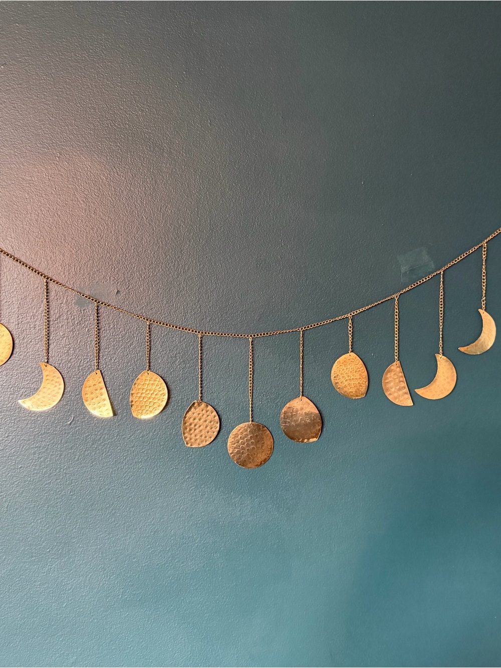 Gold Moon Phase Wall Garland - Modern Home Wall Decor